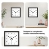 Square Wooden Wall Clock with Roman Numeral Dial and Minute Track