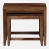 Aveline Solid Wood Side Table in Dual Tone Finish