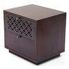 Alaca Solid Wood Bedside Table in Mahogany Finish