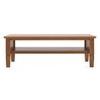 Malabar Rectangular Solid Wood Coffee Table In Amber Walnut Finish