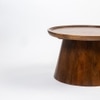 Muguo Solid Wood Coffee Table In Dark Walnut Finish