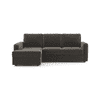 Apollo Compact Sofa (Colour : Smoke, Cushion : Soft, Back Type : Regular, Seating Capacity : Left Aligned 2 Seater + Left Aligned Chaise)