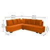 Melo 3 Seater Fold Out Sofa cum Bed  in Orange Colour