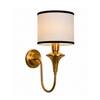 Devansh Metal Electric Wall Light in Antique Gold Colour with Beige Shade Count of 2 Lights