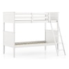 Hiddensee Solid Wood Bunk Bed in White Colour