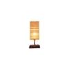 Eliot Square Bamboo Table lamp with Brown Wood Base