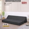 Usha Shriram Folding 4 Seater Double Foam Fold Out Sofa Cum Bed in Dark Grey Colour