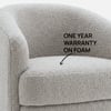 Elegantensemble Wood 1 Seater With Upholstery Non Storage Sofa In Grey Colour