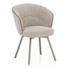 Paloma 8 Seater Spanish Ceramic Dining Table With 8 Calix Dining Chairs (Finish : Spanish Ceramic, Chair Colour : Beige)