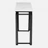 Regent Metal Console Table in Black Finish with Porcelain Top
