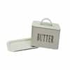 Galvanized Rectangular Butter Box In Beige Colour