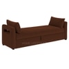 Jedlo Velvet 2 Seater Ottoman Bench with Storage  in Brown Color