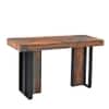 Fomo Solid Sheesham Wood Cansole Table In Grey Finish