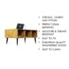 Hexa Engineered Wood Coffee Table With Storage And Open Rack In Giant Wood And Slate Grey