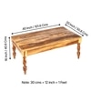 Hudson Sheesham Wood Coffee Table In Natural Rustic Wood Finish