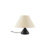 Rawnie Off White Fabric Shade Table Lamp with Black Iron Base