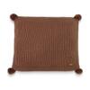 Jersey Chunky Knit Rust Decorative Cushion Cover 16 x 16 Inches