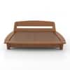 Tahiti Platform Bed Queen Amber Walnut Finish