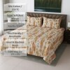 Cream Abstract 210 TC Mix Cotton Flat Super King Size Bedsheet With 2 Pilllow Covers From Threads
