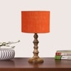 Devansh Orange  Jute   Table Lamp With  Wood Natural Base (7X7X15.5 Inches)-17