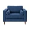 Bruch Boucle Fabric Arm Chair in Blue Colour