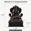Devotional Divine Aura Shiva Statue in Brown and Gold Colour