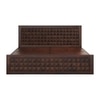 Keaton Sheesham Wood King Size Bed Box Storage Walnut Finish (72 x 78 inches)