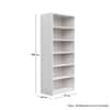 Hexa Engineered Wood Bookshelf Multipurpose Storage Rack in Frosty White Colour