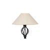 Izzie Black Cotton Shade Floor Lamp