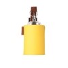 Devansh Solid Wood Electric Wall Light in Brown Colour with Yellow Shade Count of 1 Light