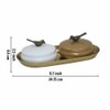 Metalsmith Metal Serveware Box Set of 3 with Tray Gold Green Finish