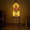 Rhythmic Beauty Foldable Metal Electric Floor Lamp in White Colour