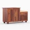 Cayman Shoe Rack Of 20 Pairs In Honey Oak Color