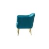 Celeo Solid Wood Accent Chair in Blue Colour