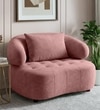 Henry Velvet 1 Seater Sofa Peach color