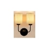 Buster Dual Off White Cotton Wall Mounted Lamp with Iron Base (KV31)