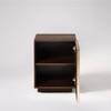 Piet Solid Wood Bedside Table in Brown Colour