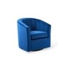 Accentrin Swivel Solid Wood Accentrel Chair in Navy Blue Colour