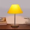 Devansh Yellow Cotton Table Lamp With Natural Wood Base & Steel Pipe (10X16.25 Inches)-31