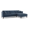 Lewis Sectional Sofa (Colour : Lapis Blue, Cushion : Hard, Seater : Right Aligned 3 Seater + Right Aligned Chaise)
