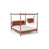 Pencil Solid Wood King Size Non Storage Bed In Honey Oak Finish