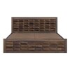 Shashi Sheesham Wood King Size Bed In Provincial Teak Finish With Hydraulic Storage (72 x 78 inches)