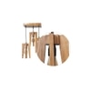 Jet Brown Solid Wood Cluster Hanging Light