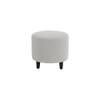 Daviana Boucle Fabric Lounge Chair in White Colour
