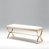 Golden Haven Metal Bench in Pink Finish
