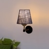 Devansh Metal Electric Wall Light in Black Colour with Blue Shade Count of 1 Light
