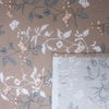 Taupe Floral Cotton 400 Tc flat  Double Queen Size Bedsheet With 2 Pillow Covers