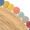 Hand Braided Jute Colorful Round Rug