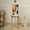 Lady Sparkling Foldable Metal Electric Floor Lamp in White Colour