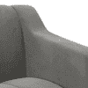 Sienna 3 Seater Fabric Sofa in Ash Grey Velvet Colour
